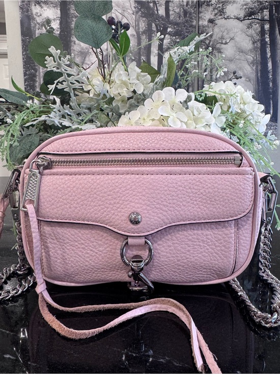 Rebecca Minkoff Handbags - 🌸Rebecca Minkoff Mini MAC Blush Pink Pebbled Leather Crossbody Bag Silver